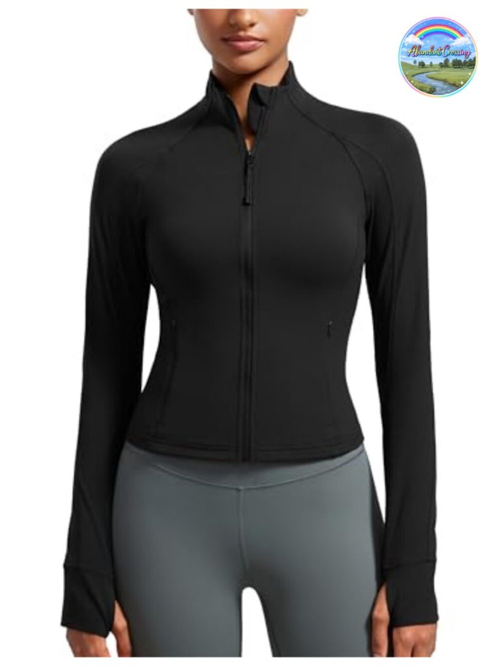 Butterluxe Slim Fit Cropped Jacket Waist Length w/ Thumbholes